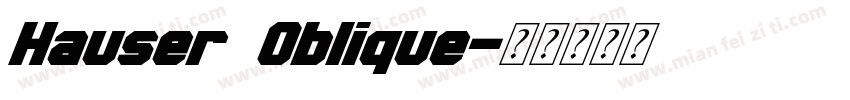Hauser Oblique字体转换